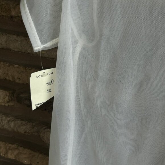 Donna Karan Black Label Intimates White Sheer V Neck Tee NWT $85 Size Small - Picture 4 of 6